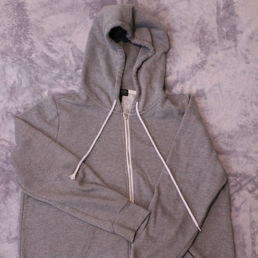 Grey Zip Up Hoodie